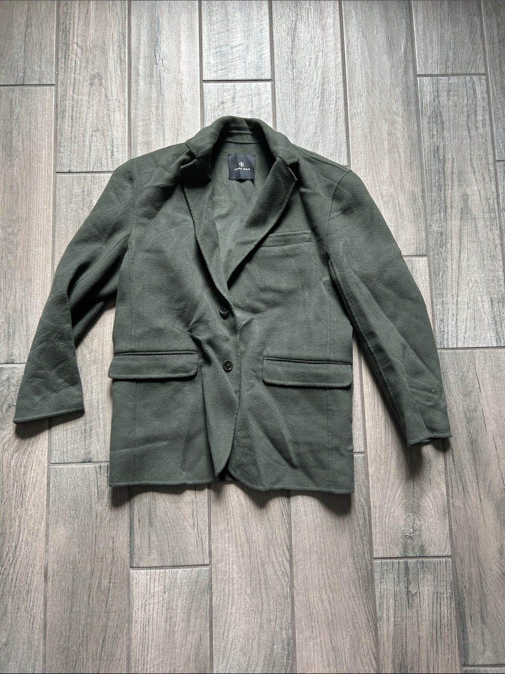 Anine Bing Olive Green Women's Pea Coat